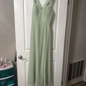 Azazie Bridesmaid dress. Color Dusty Sage